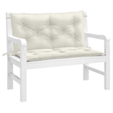 Vidaxx coussins de banc de jardin 2 pcs 100x50x7 cm tissu mélangé crème