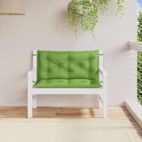 Vidaxx coussins de banc de jardin 2 pcs 100x50x7 cm tissu vert mélangé