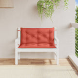 VidaXL coussins de banc de jardin 2 pcs 100x50x7 cm tissu mélangé rouge