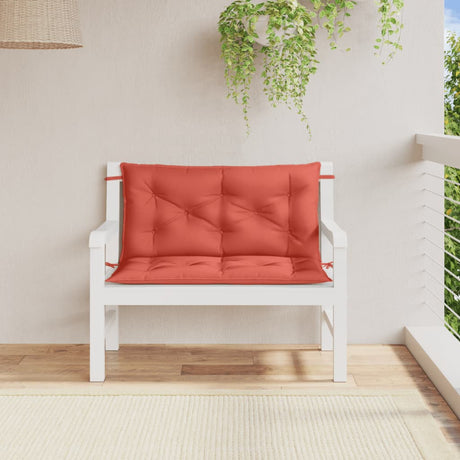 VidaXL coussins de banc de jardin 2 pcs 100x50x7 cm tissu mélangé rouge