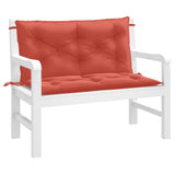 VidaXL coussins de banc de jardin 2 pcs 100x50x7 cm tissu mélangé rouge