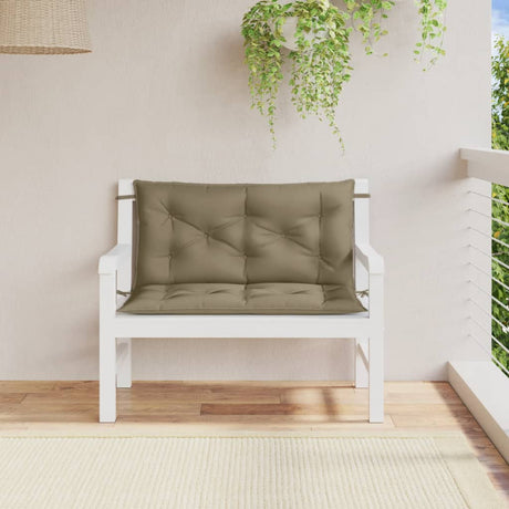 Vidaxx coussins de banc de jardin 2 pcs 100x50x7 cm tissu taupe chiné