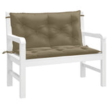 Vidaxx coussins de banc de jardin 2 pcs 100x50x7 cm tissu taupe chiné