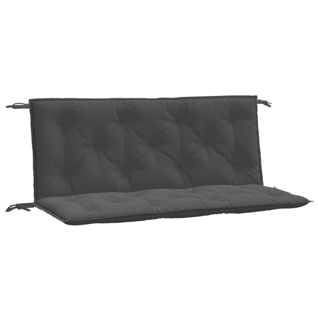 Vidaxx coussins de banc de jardin 2 pcs 120x50x7 cm tissu mélangé anthracite