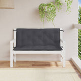 Vidaxx coussins de banc de jardin 2 pcs 120x50x7 cm tissu mélangé anthracite