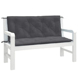 Vidaxx coussins de banc de jardin 2 pcs 120x50x7 cm tissu mélangé anthracite