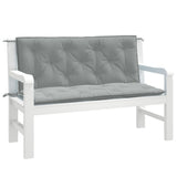 Vidaxx coussins de banc de jardin 2 pcs 120x50x7 cm tissu mélangé gris clair