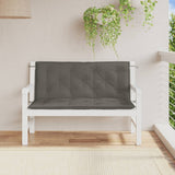 Vidaxx coussins de banc de jardin 2 pcs 120x50x7 cm tissu mélangé gris foncé
