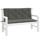 Vidaxx coussins de banc de jardin 2 pcs 120x50x7 cm tissu mélangé gris foncé