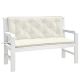 Vidaxx coussins de banc de jardin 2 pcs 120x50x7 cm tissu mélangé crème