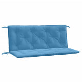 Vidaxx coussins de banc de jardin 2 pcs 120x50x7 cm tissu mélangé bleu