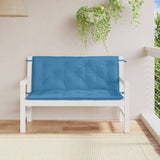 Vidaxl Garden Banch Cushions 2 PCS 120x50x7 cm Fassoso blu misto blu miscelato