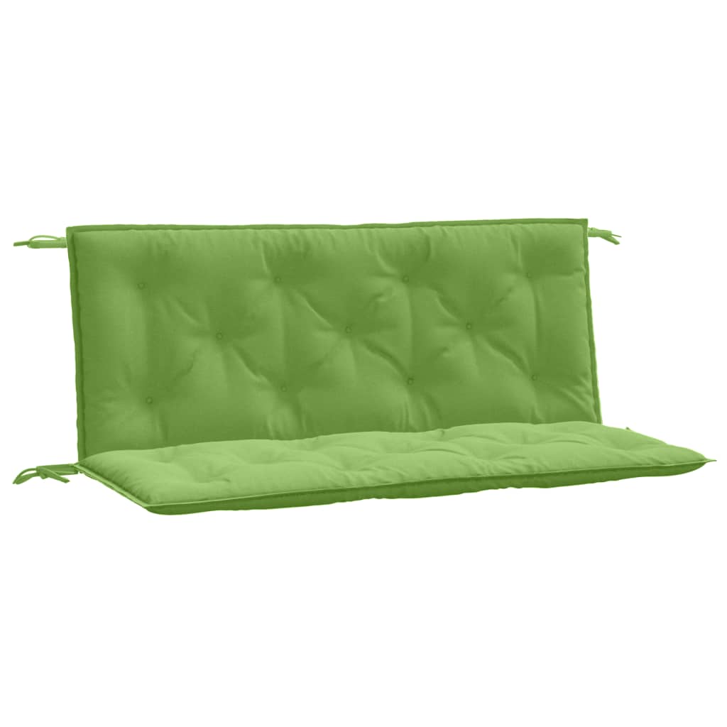 Vidaxx coussins de banc de jardin 2 pcs 120x50x7 cm tissu vert mélangé