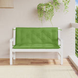 Vidaxx coussins de banc de jardin 2 pcs 120x50x7 cm tissu vert mélangé