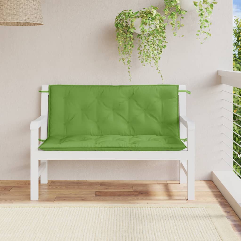 Vidaxl Garden Bench CUDIONS 2 st 120x50x7 cm tyg blandat grönt