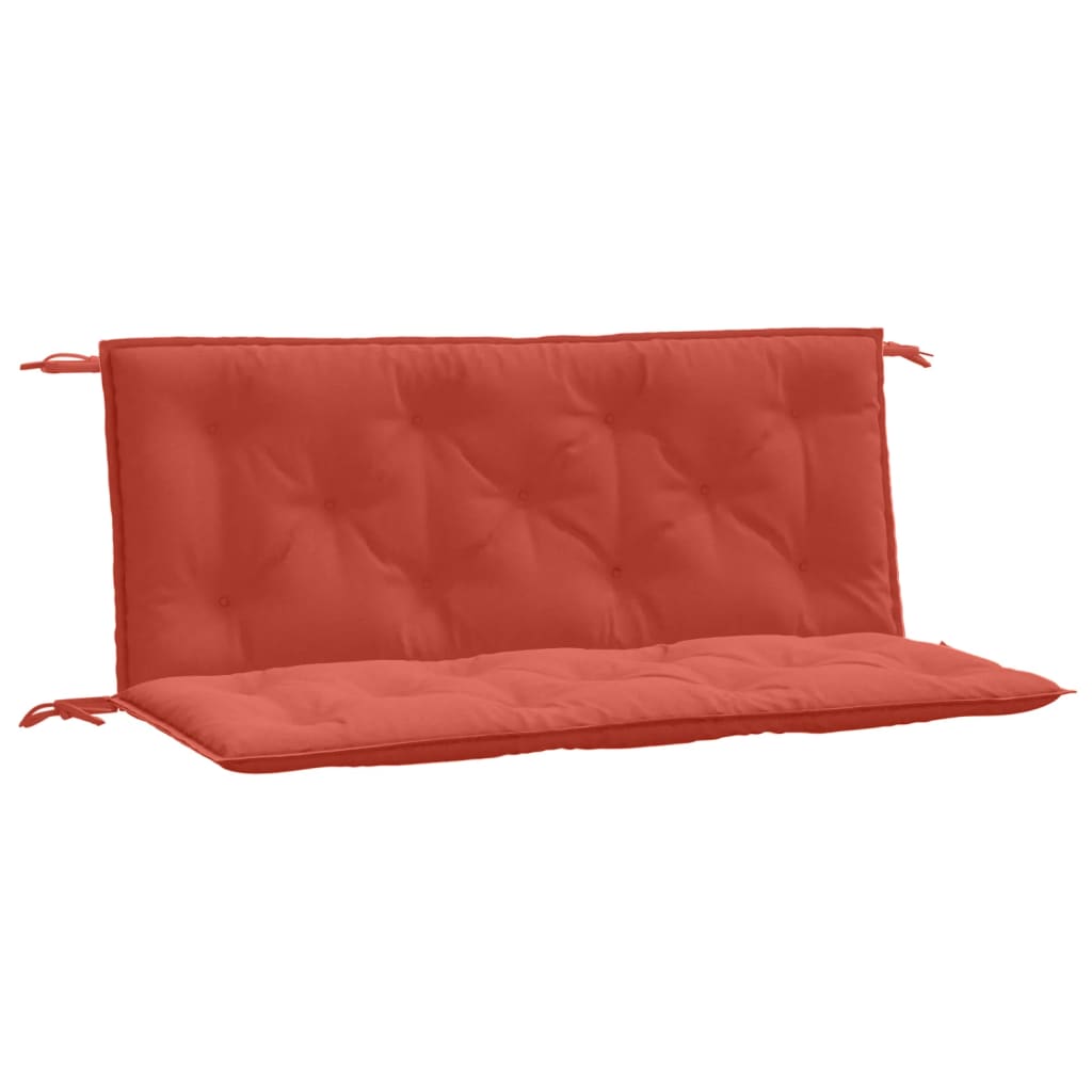 Vidaxl Garden Banc Cushions 2 PCS 120x50x7 cm Tissu rouge mélangé