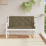 Vidaxx coussins de banc de jardin 2 pcs 120x50x7 cm tissu taupe chiné