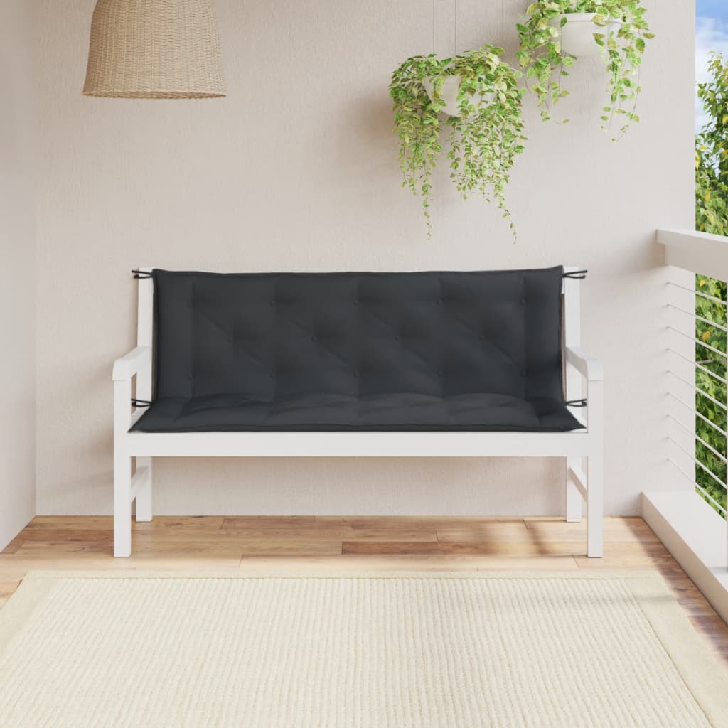 Vidaxl Garden Banc Cushions 2 ST 150X50X7 CM Couleur d'anthracite mélangée