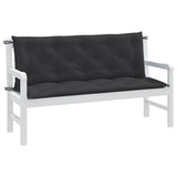 Vidaxx coussins de banc de jardin 2 pcs 150x50x7 cm tissu mélangé anthracite