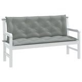 Vidaxx coussins de banc de jardin 2 pcs 150x50x7 cm tissu mélangé gris clair