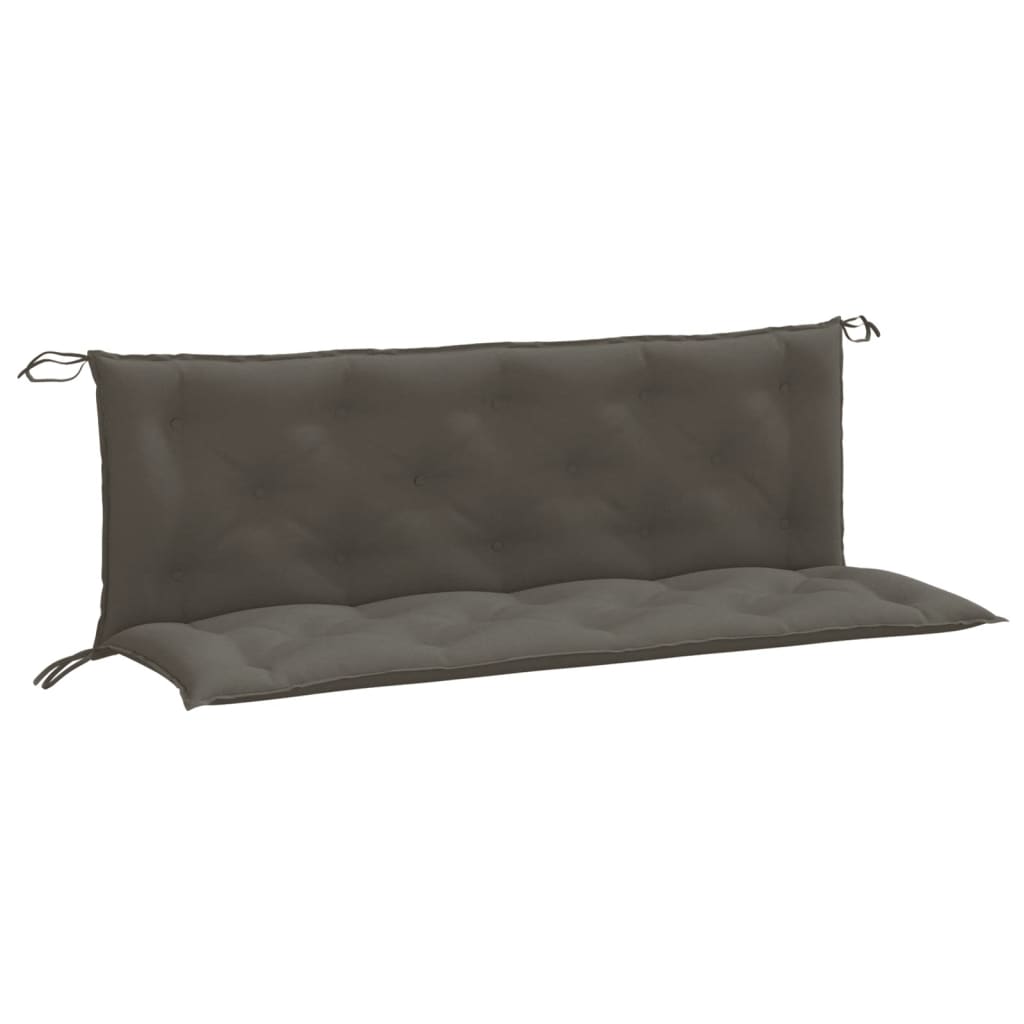 Vidaxl Garden Bench polštáře 2 st 150x50x7 cm tkanina smíšená tmavě šedá