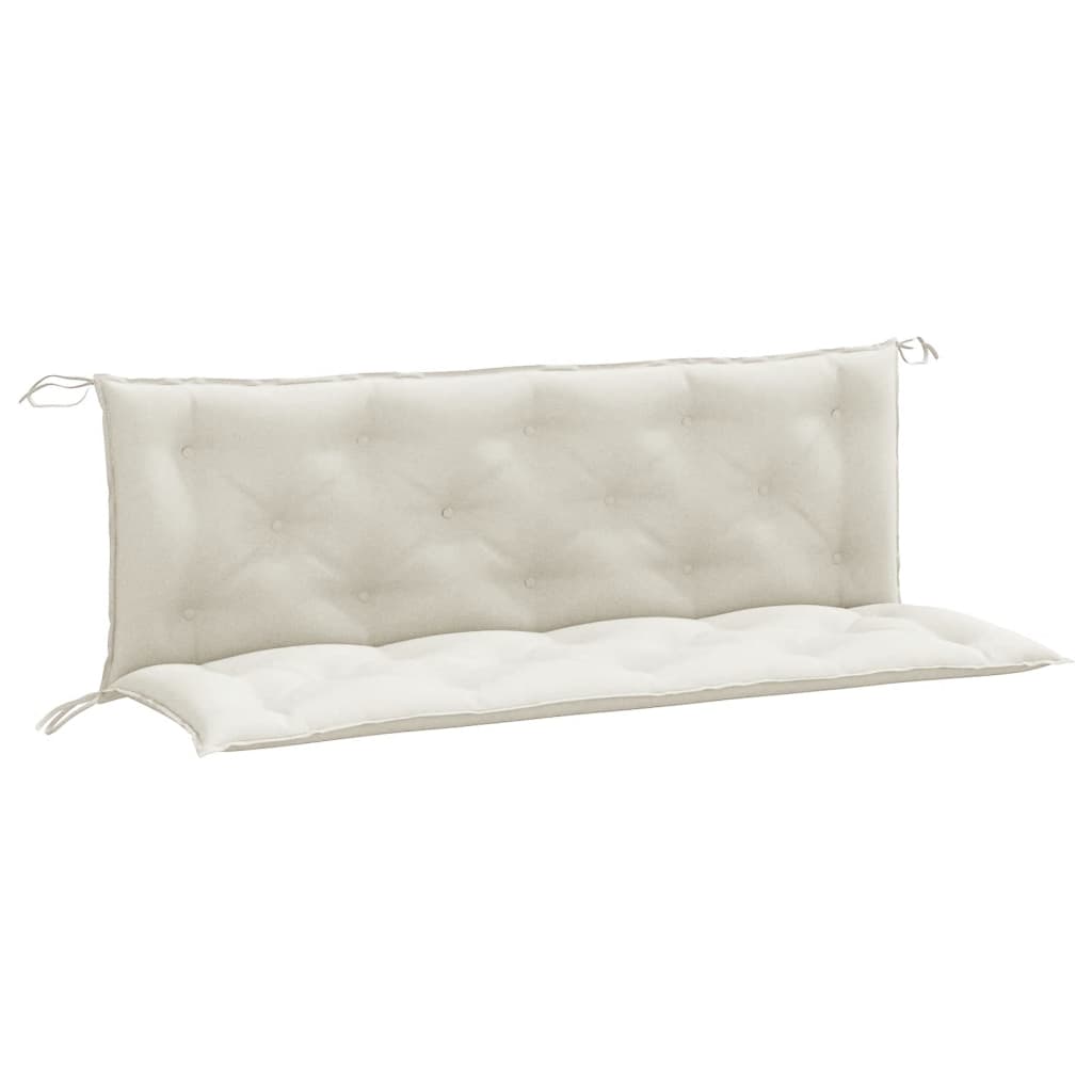 Vidaxx coussins de banc de jardin 2 pcs 150x50x7 cm tissu mélangé crème