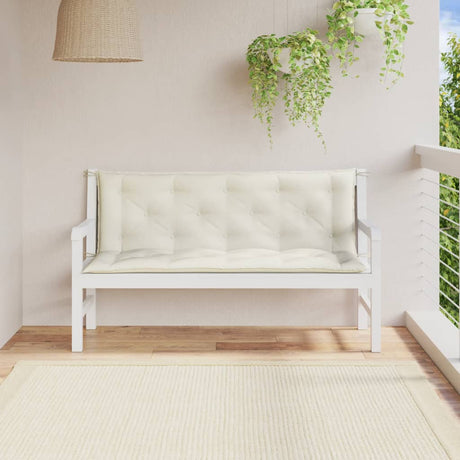 Vidaxx coussins de banc de jardin 2 pcs 150x50x7 cm tissu mélangé crème