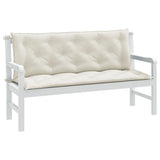 Vidaxx coussins de banc de jardin 2 pcs 150x50x7 cm tissu mélangé crème