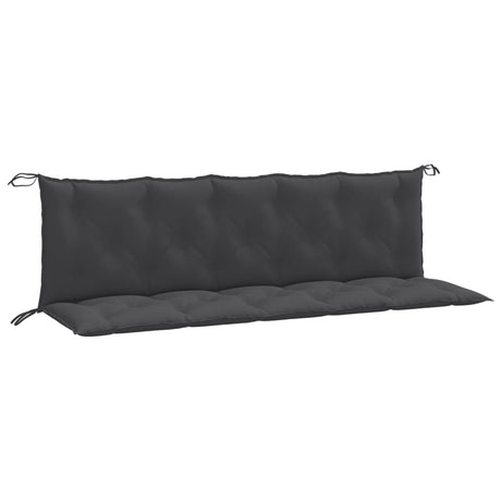 Vidaxx coussins de banc de jardin 2 pcs 180x50x7 cm tissu mélangé anthracite