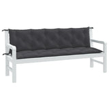 Vidaxx coussins de banc de jardin 2 pcs 180x50x7 cm tissu mélangé anthracite