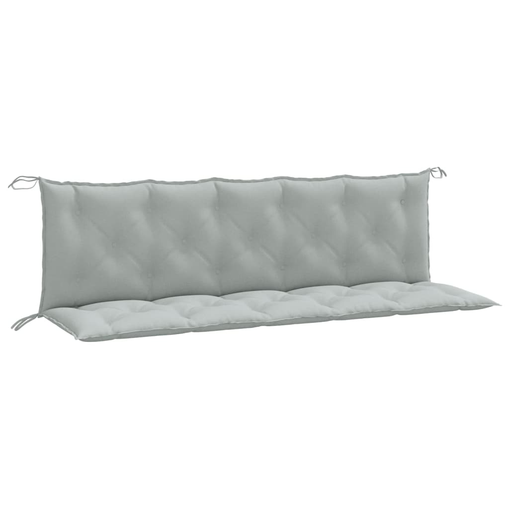 Vidaxx coussins de banc de jardin 2 pcs 180x50x7 cm tissu mélangé gris clair