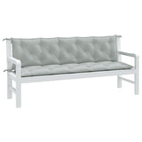 Vidaxx coussins de banc de jardin 2 pcs 180x50x7 cm tissu mélangé gris clair