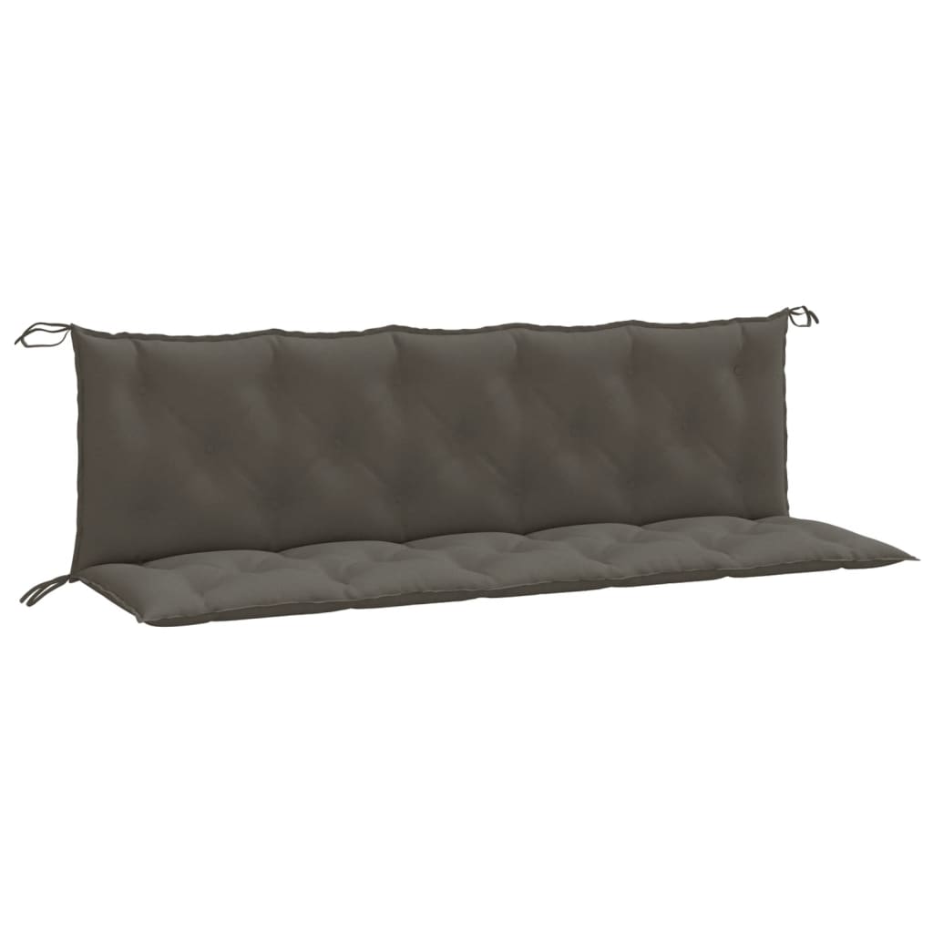 Vidaxx coussins de banc de jardin 2 pcs 180x50x7 cm tissu mélangé gris foncé