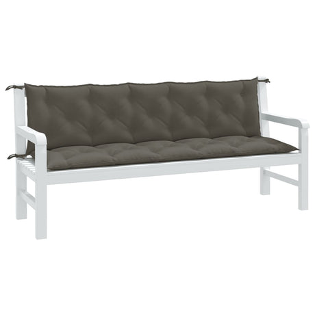 Vidaxx coussins de banc de jardin 2 pcs 180x50x7 cm tissu mélangé gris foncé