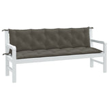 VIDAXL Garden Bench blazine 2 PCS 180x50x7 cm tkanina mešano temno siva