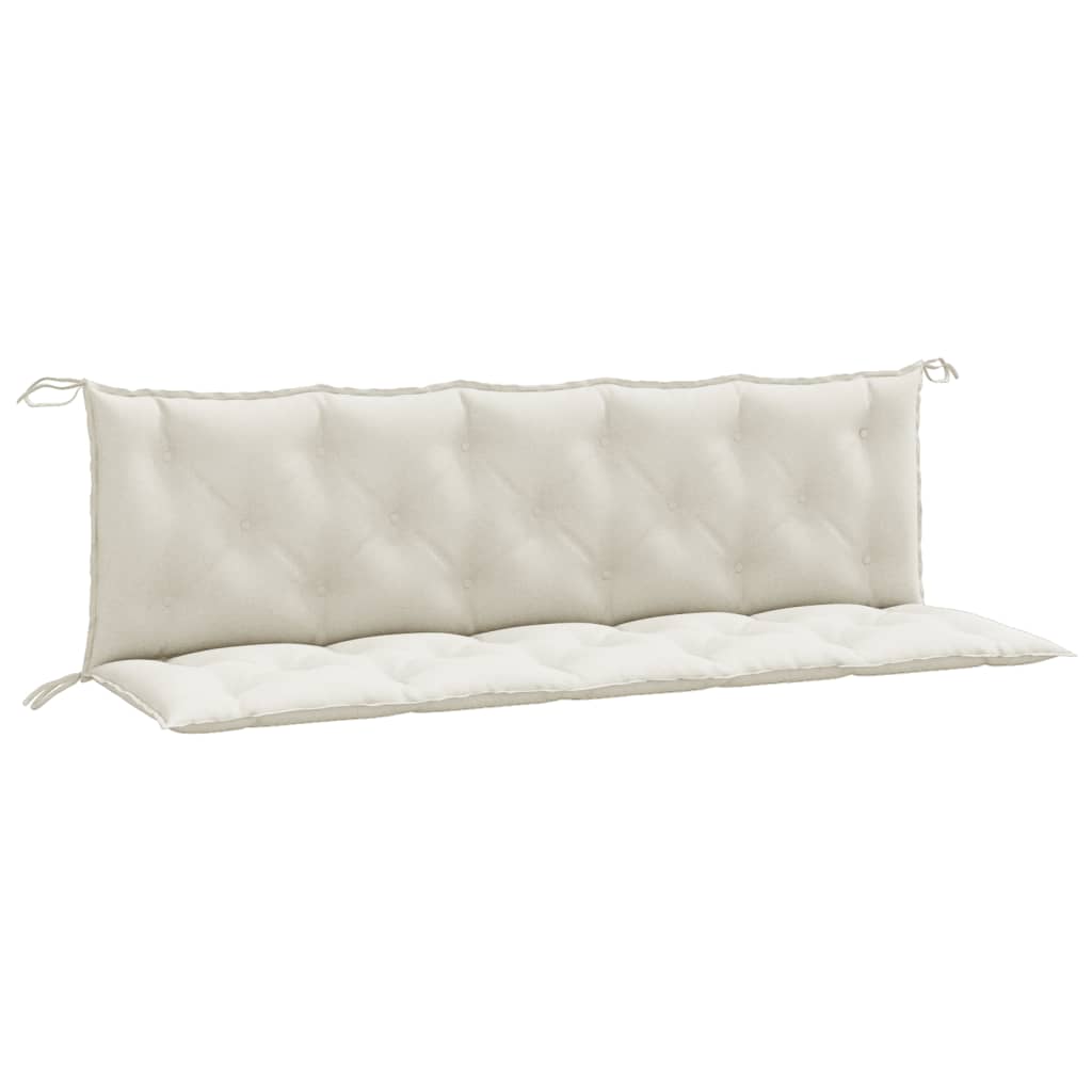 Vidaxx coussins de banc de jardin 2 pcs 180x50x7 cm tissu mélangé crème