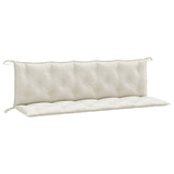 Vidaxx coussins de banc de jardin 2 pcs 180x50x7 cm tissu mélangé crème
