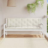 Vidaxx coussins de banc de jardin 2 pcs 180x50x7 cm tissu mélangé crème