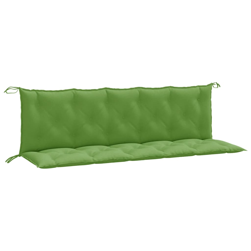 Vidaxx coussins de banc de jardin 2 pcs 180x50x7 cm tissu vert mélangé