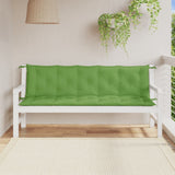 Vidaxx coussins de banc de jardin 2 pcs 180x50x7 cm tissu vert mélangé