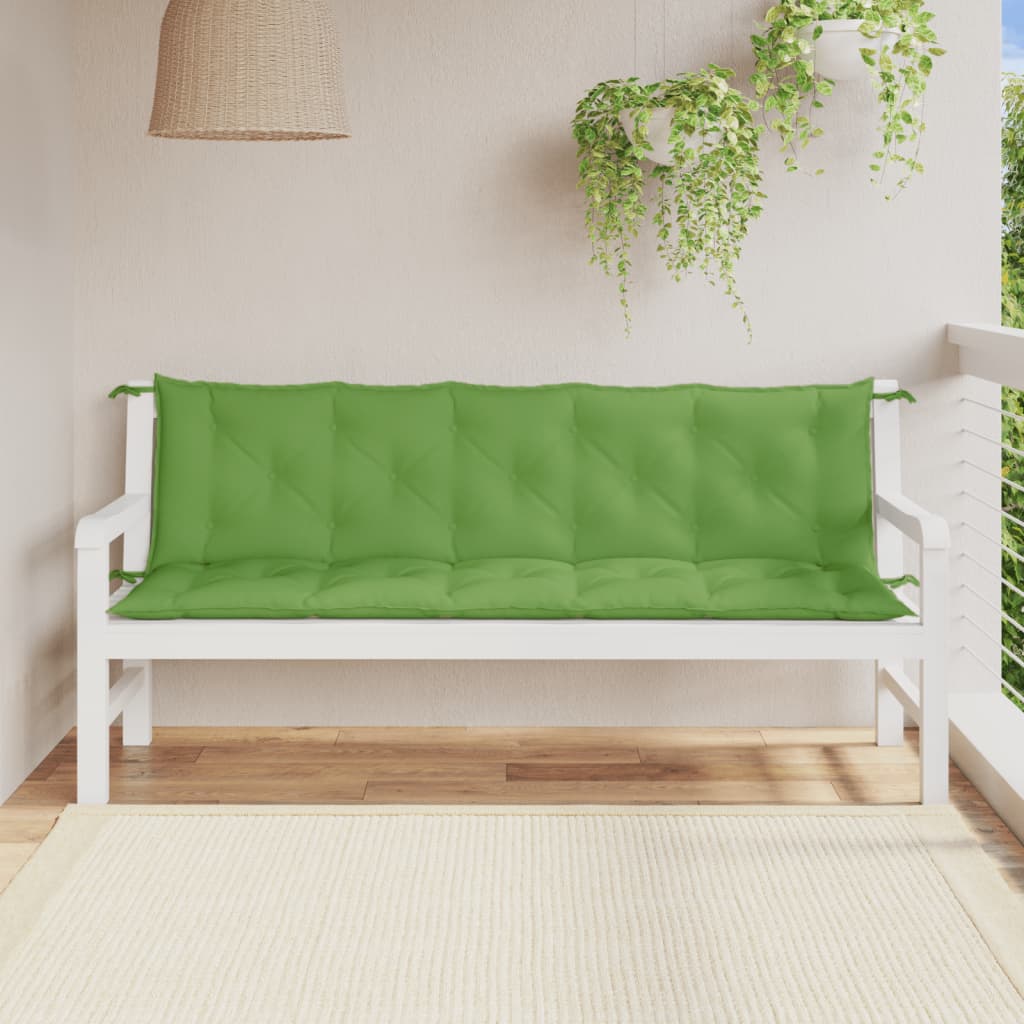 VIDAXL Garden Bench blazine 2 St 180x50x7 cm tkanina mešano zeleno