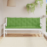 Vidaxl Garden Bench Cushions 2 ST 180x50x7 CM Fabric de color verde mezclado