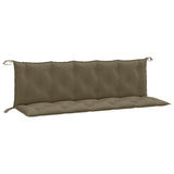 Vidaxx coussins de banc de jardin 2 pcs 180x50x7 cm tissu taupe chiné