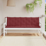 Vidaxx coussins de banc de jardin 2 pcs 180x50x7 cm tissu mélangé rouge vin