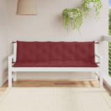 Vidaxl Garden Bench CUDIONS 2 ST 180x50x7 cm tyg blandat vinrött