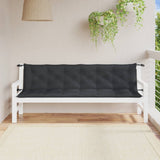 Vidaxx coussins de banc de jardin 2 pcs 200x50x7 cm tissu couleur anthracite mélangée