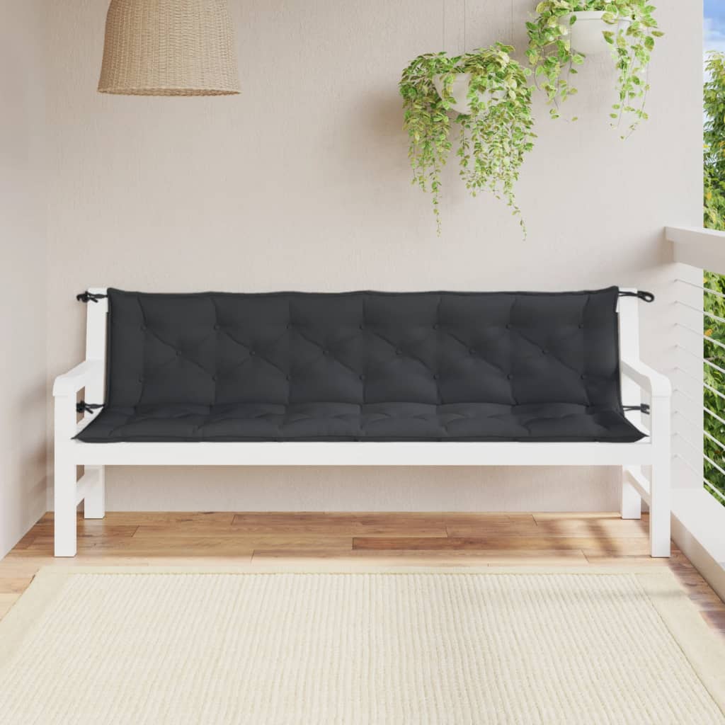 Vidaxl Garden Bench Cushions 2 ST 200x50x7 CM Color de antracita mixta