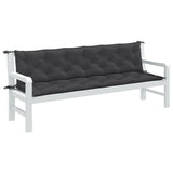 Vidaxx coussins de banc de jardin 2 pcs 200x50x7 cm tissu couleur anthracite mélangée