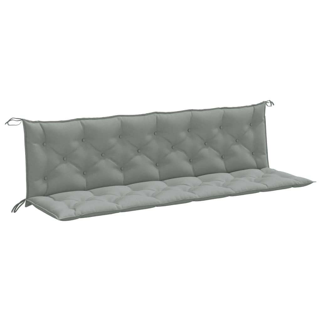 Vidaxx coussins de banc de jardin 2 pcs 200x50x7 cm tissu mélangé gris clair