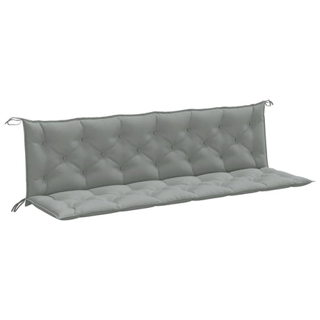 Vidaxx coussins de banc de jardin 2 pcs 200x50x7 cm tissu mélangé gris clair